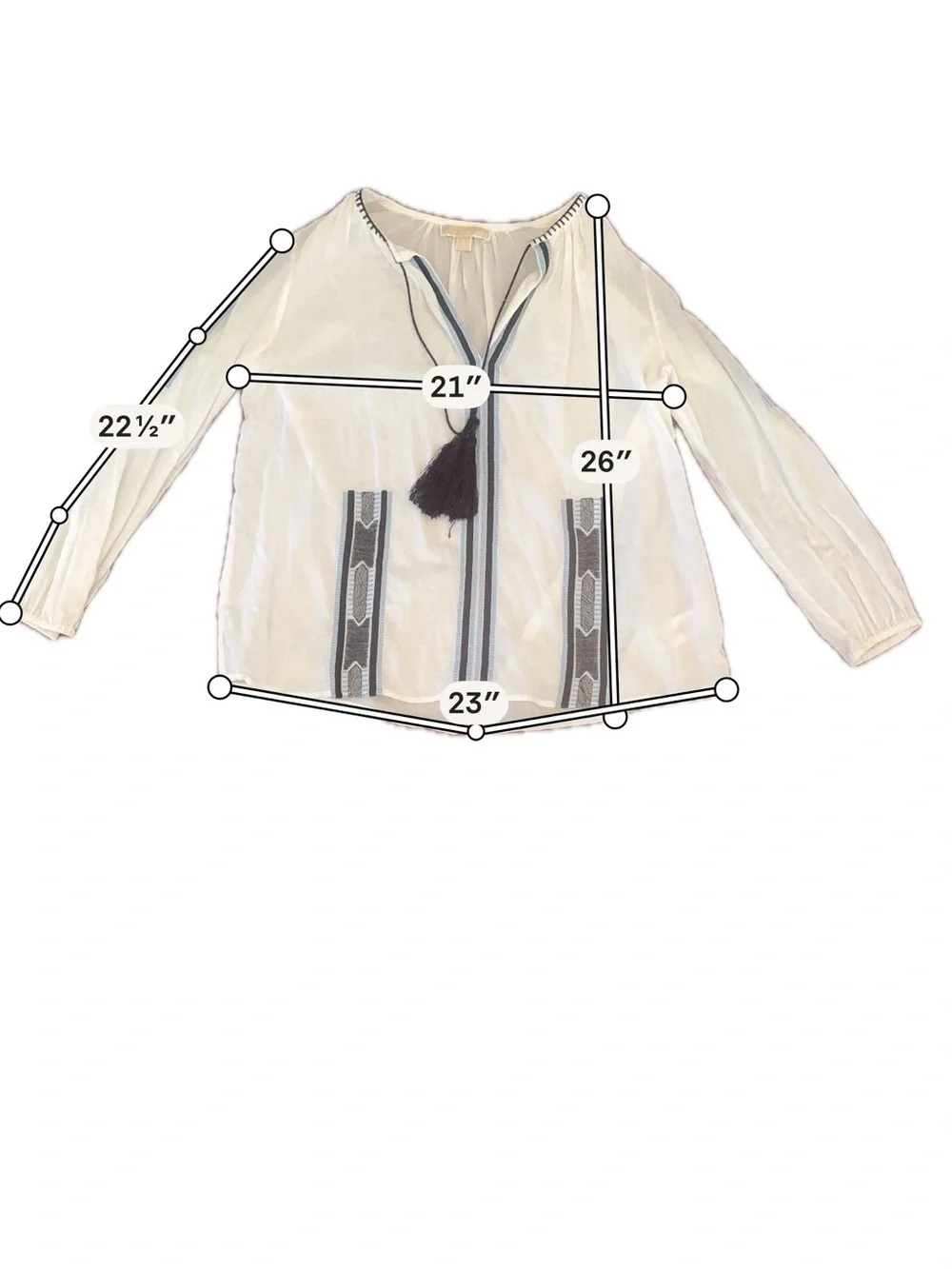 Michael Kors Light Cream Blouse with Subtle Sheer Texture